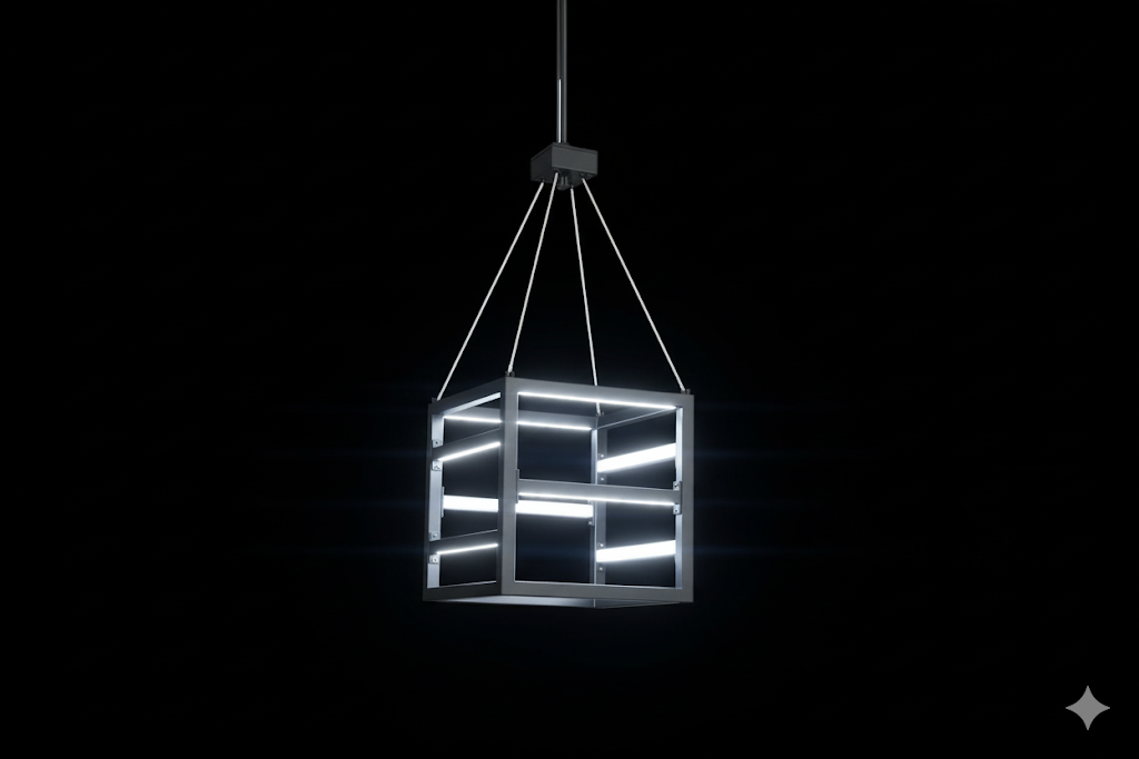 Vivio Tivoli small LED 12&quot; Square Pendant - MB 25W 4000K