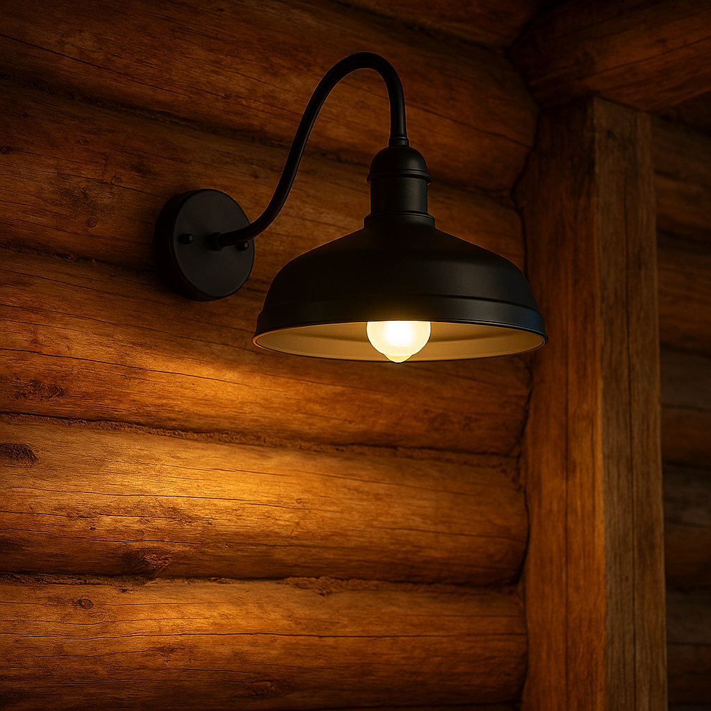 Vivio Gia 1-Light 9" Small Gooseneck Barn Light - MB