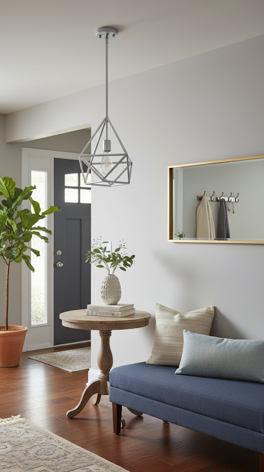 Vivio Vega 1-Light Cage Pendant - Silver