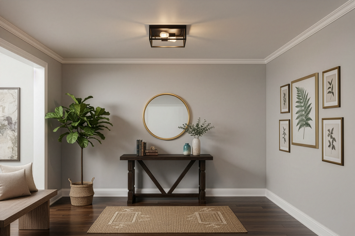 Vivio Vincent 2-Light Open Square Ceiling Mount - MB