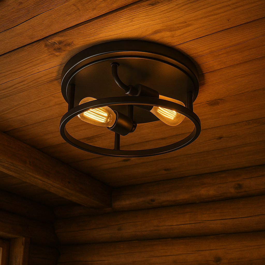 Vivio Edward 2-Light Round Open Ceiling Mount - MB