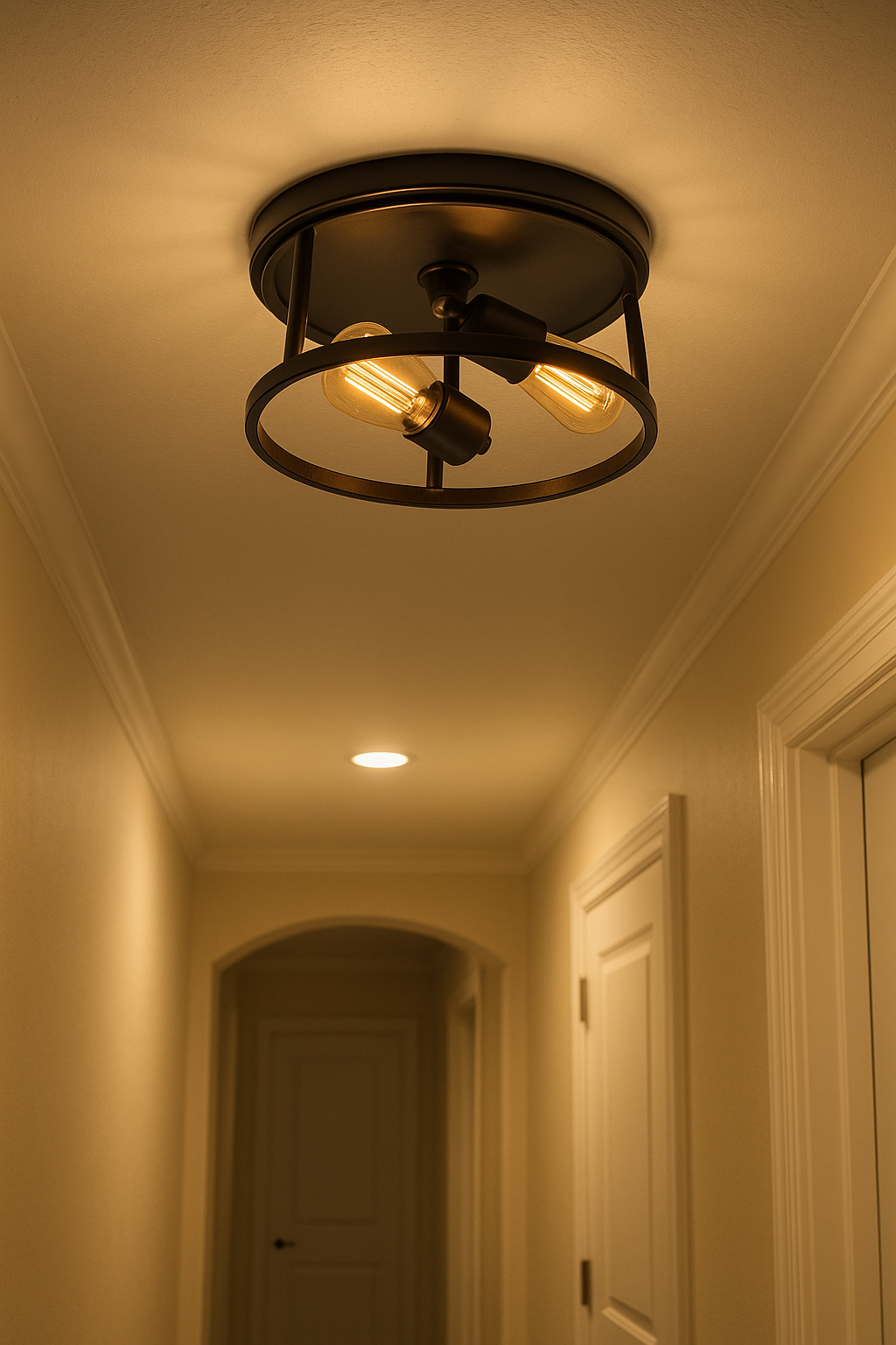 Vivio Edward 2-Light Round Open Ceiling Mount - MB