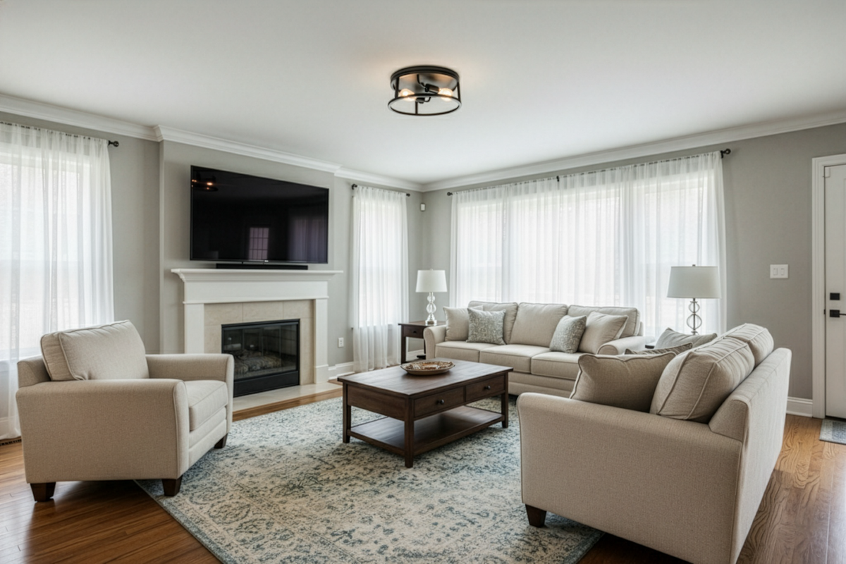 Vivio Edward 2-Light Round Open Ceiling Mount - MB