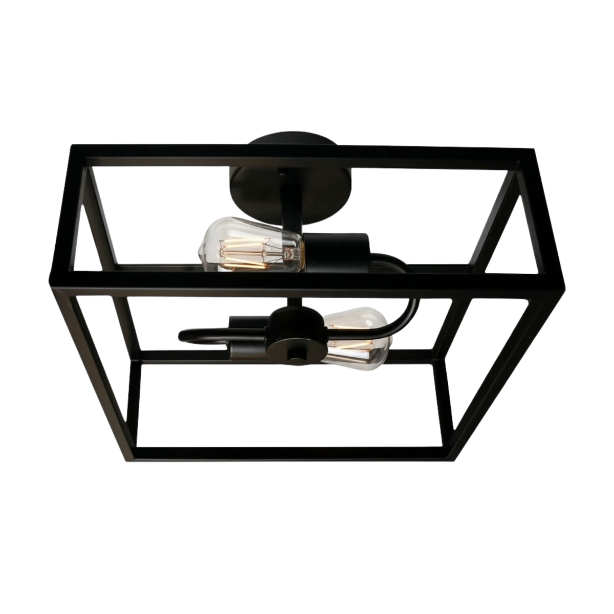 Vivio Harold 2-Light Square Open Semi-Flush Mount - MB