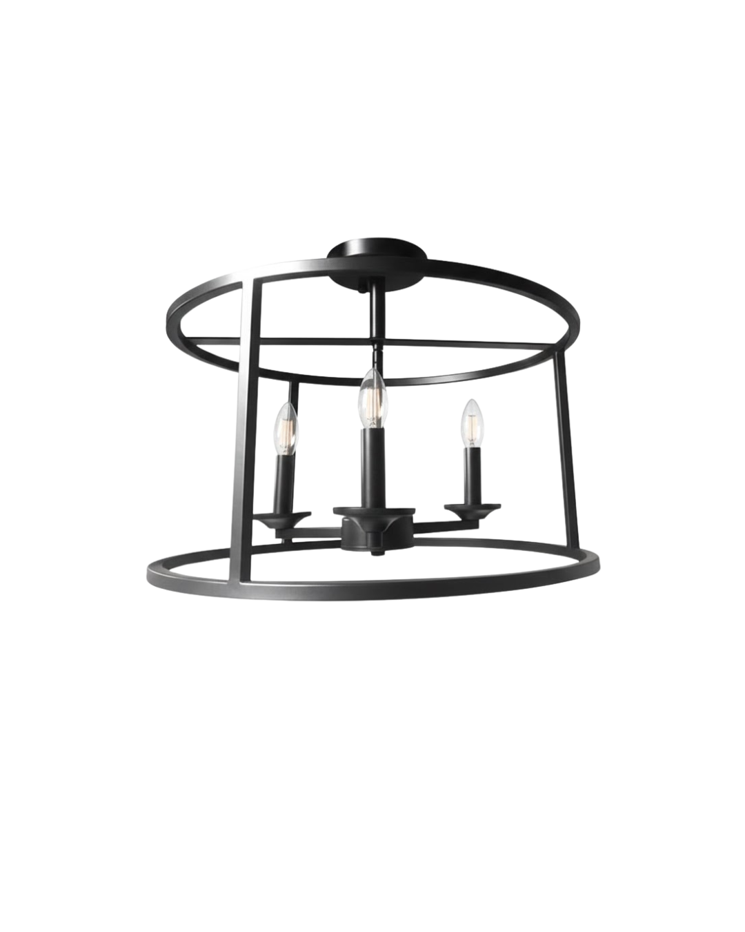 Vivio Alfred 3-Light Round Open Semi-Flush Mount - MB