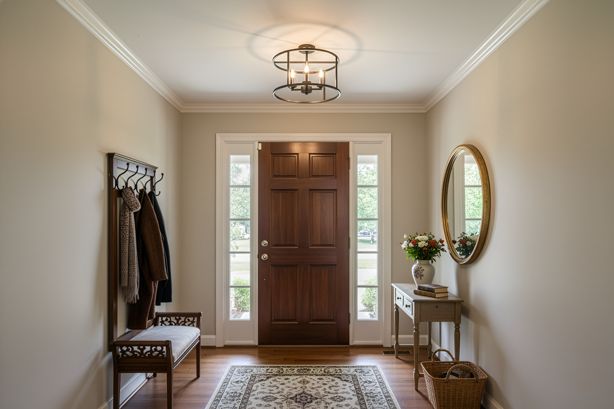 Vivio Alfred 3-Light Round Open Semi-Flush Mount - MB