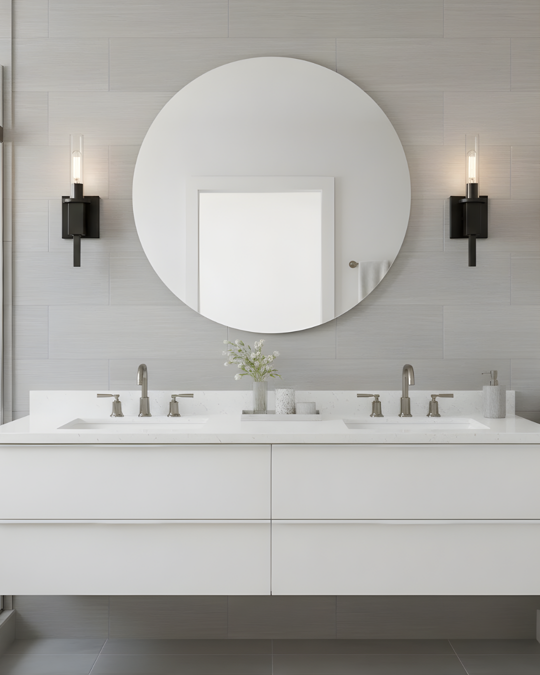 Vivio Roma 1-Light Clear Tube Glass Sconce - MB T10 8.5W LED 4K Lamps Included