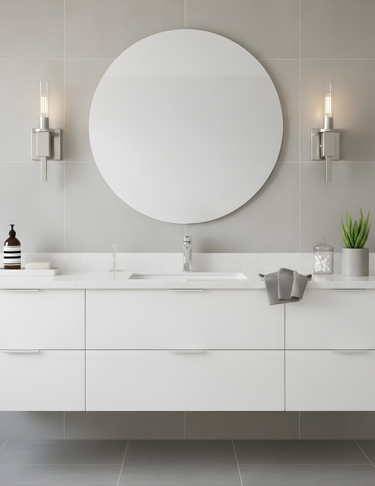 Vivio Roma 1-Light Clear Tube Glass Sconce - NK T10 8.5W LED 4K Lamps Included