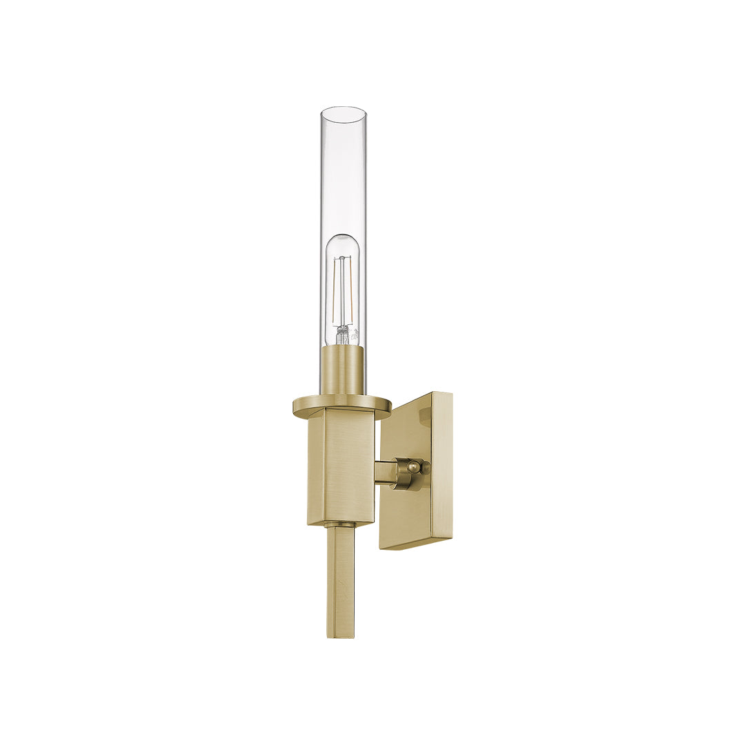 Gold glass tube wall light - Vivio Lighting