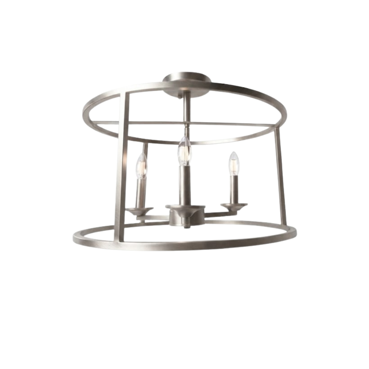 Vivio Alfred 3-Light Round Open Semi-Flush Mount - NK