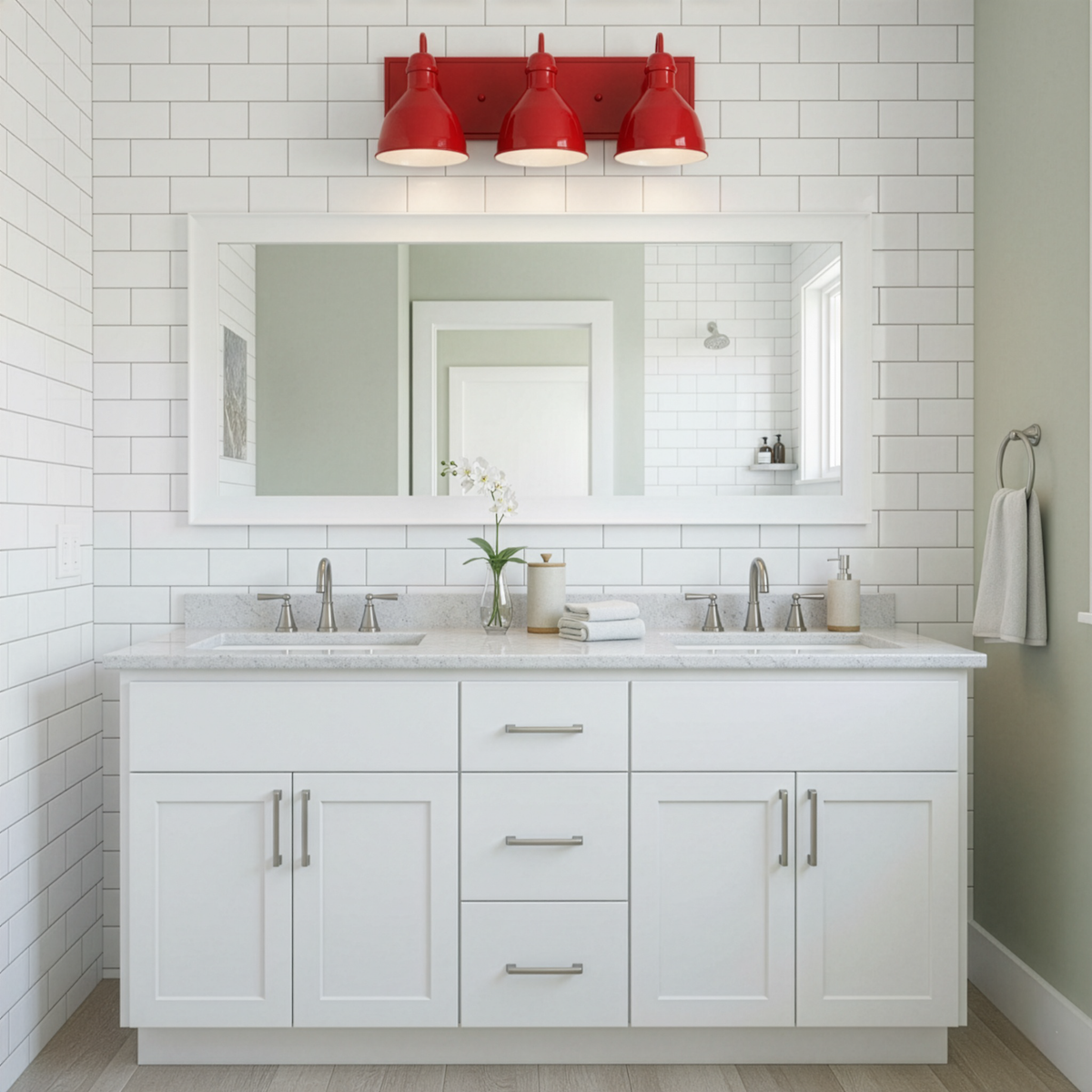 Vivio Gia 4-Light Vanity - Glossy Red