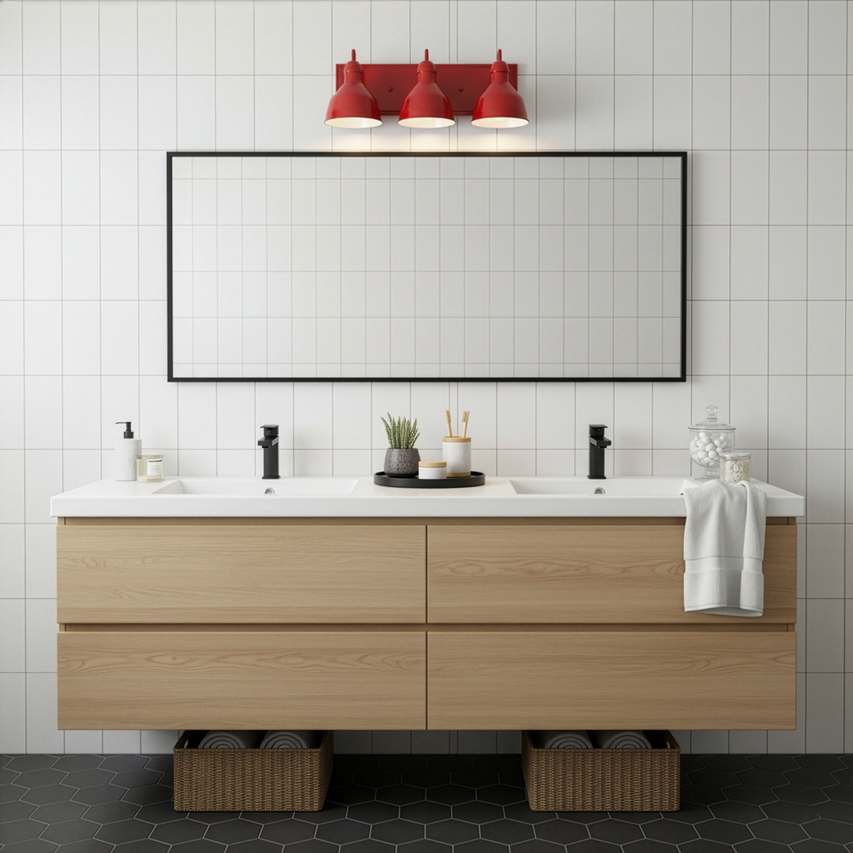 Vivio Gia 4-Light Vanity - Glossy Red