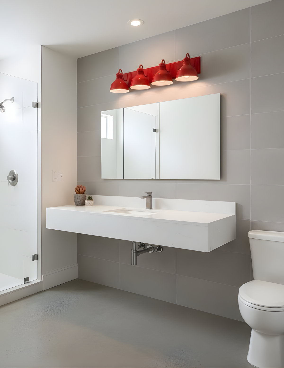 Vivio Gia 4-Light Vanity - Glossy Red