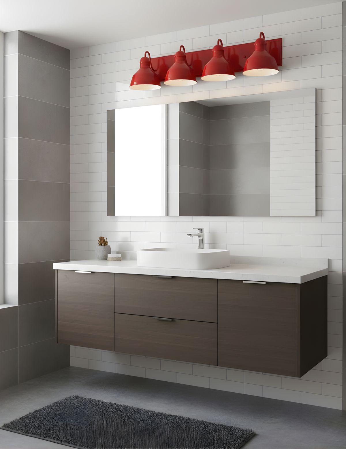 Vivio Gia 4-Light Vanity - Glossy Red