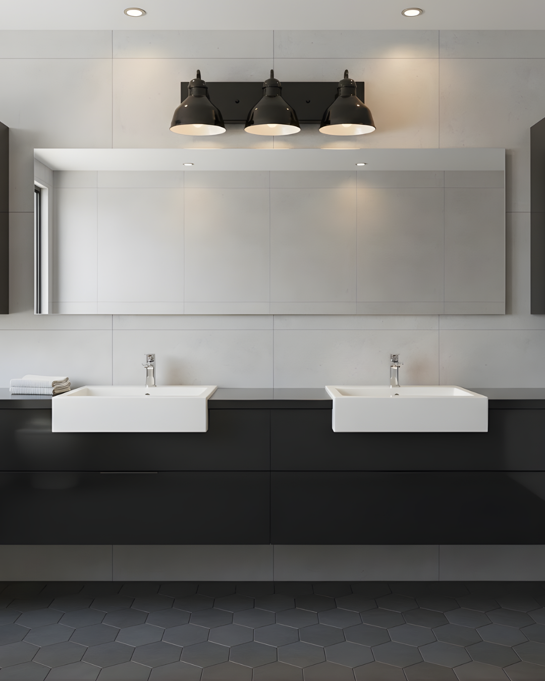 Vivio Gia 3-Light Vanity - Glossy Black