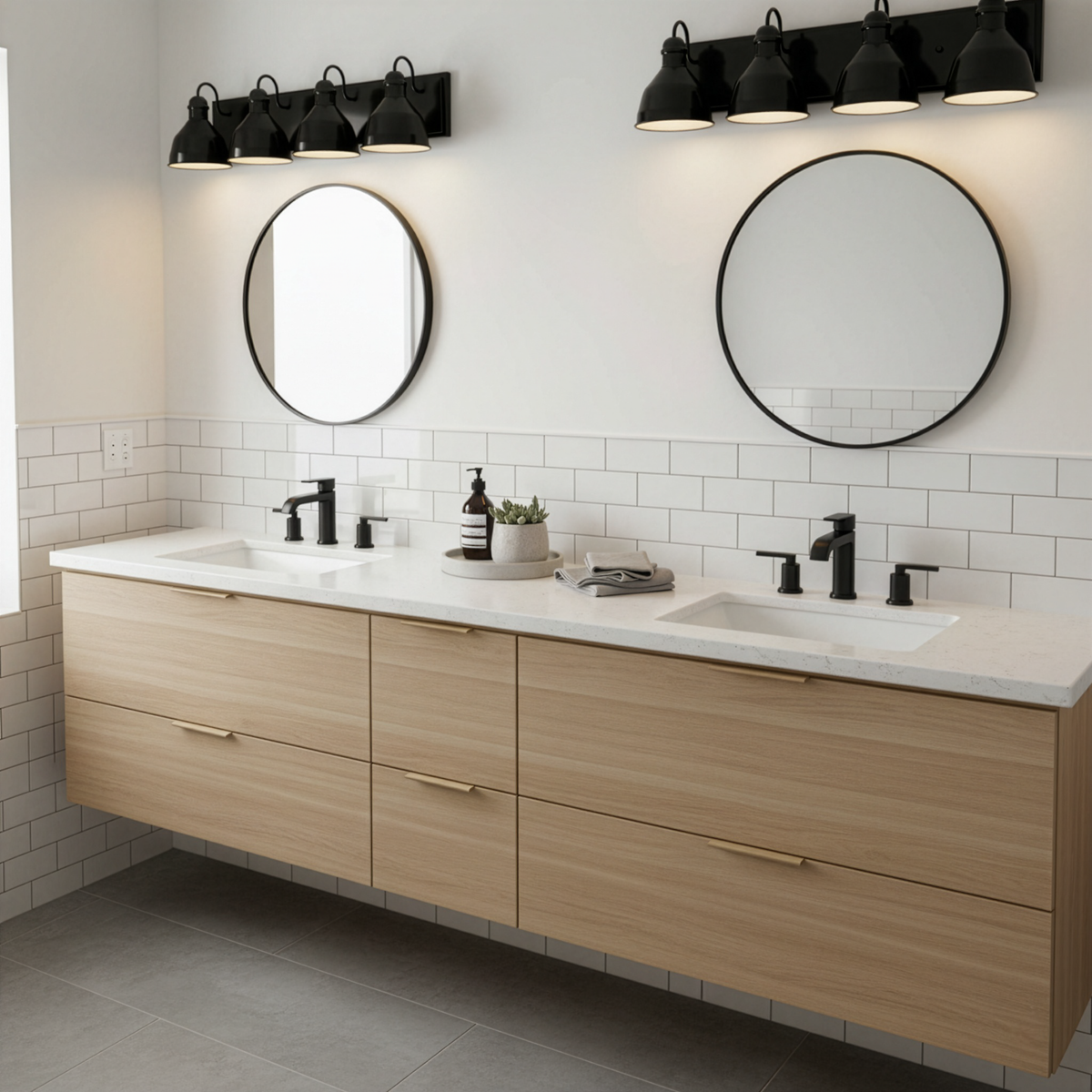 Vivio Gia 3-Light Vanity - Glossy Black