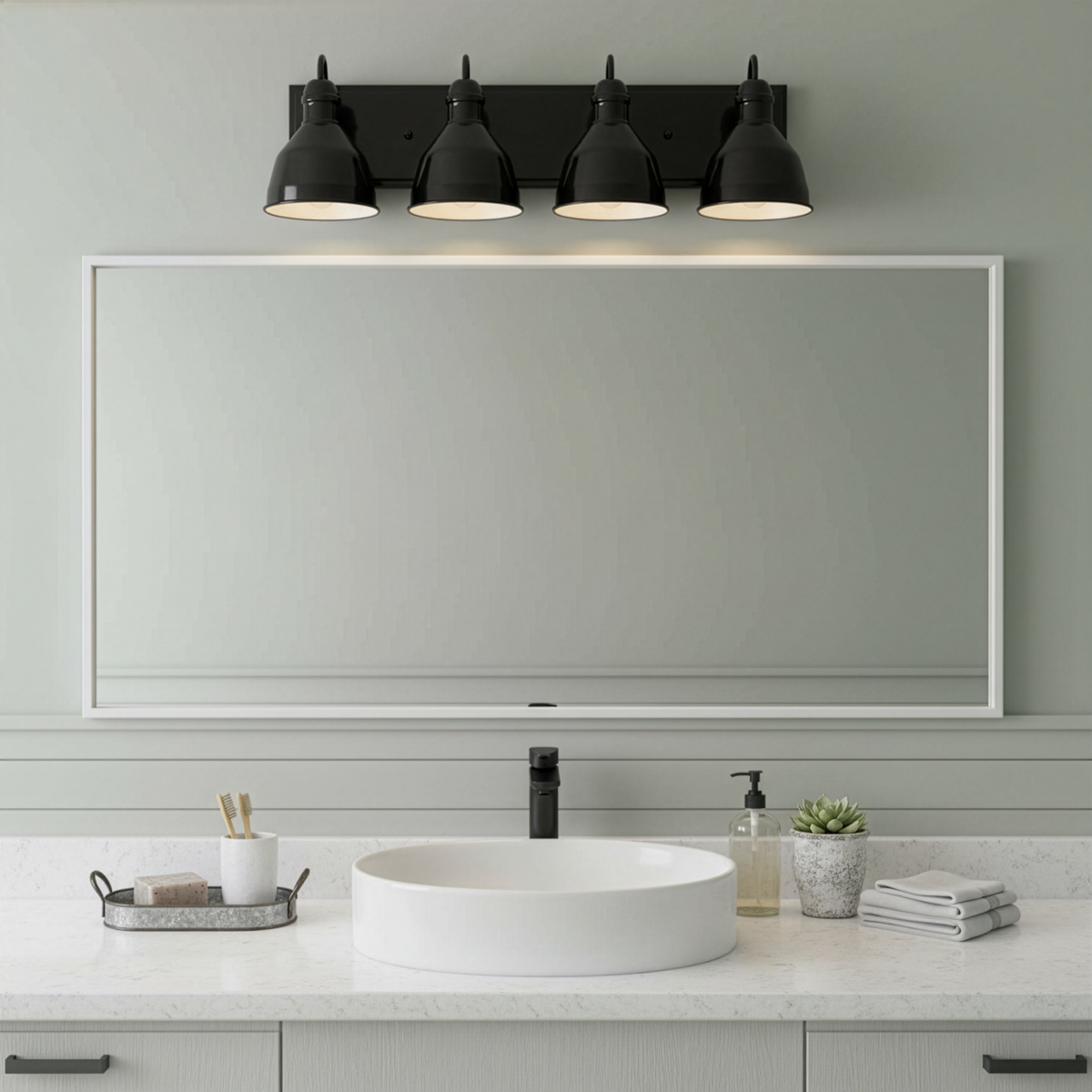 Vivio Gia 3-Light Vanity - Glossy Black