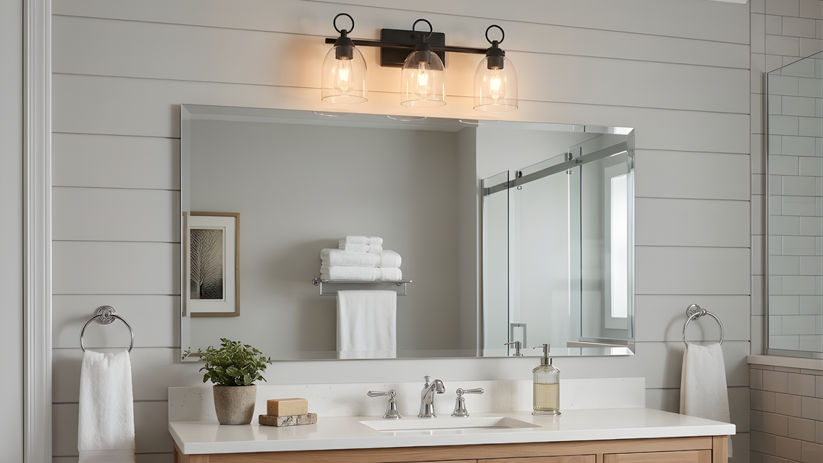 Vivio Rhine 3-Light Vanity - MB - Clear Glass