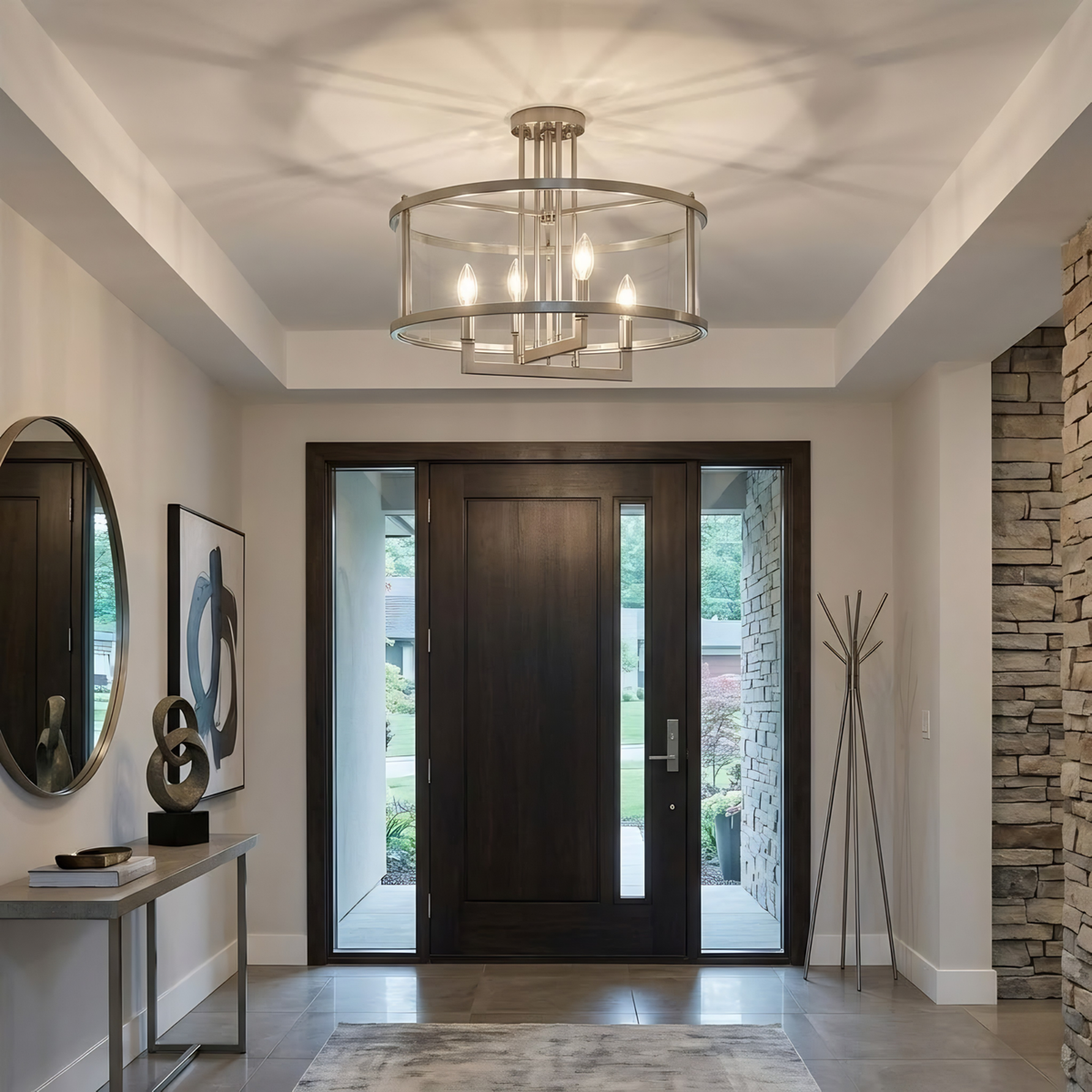 Ravenna 4-Light Semi Flush Mount - NK