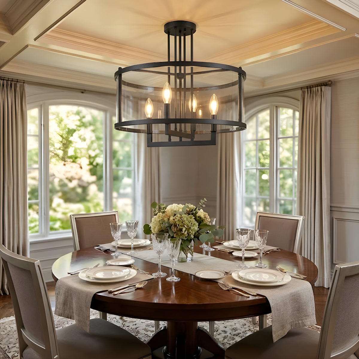 Ravenna 4-Light Semi Flush Mount - NK