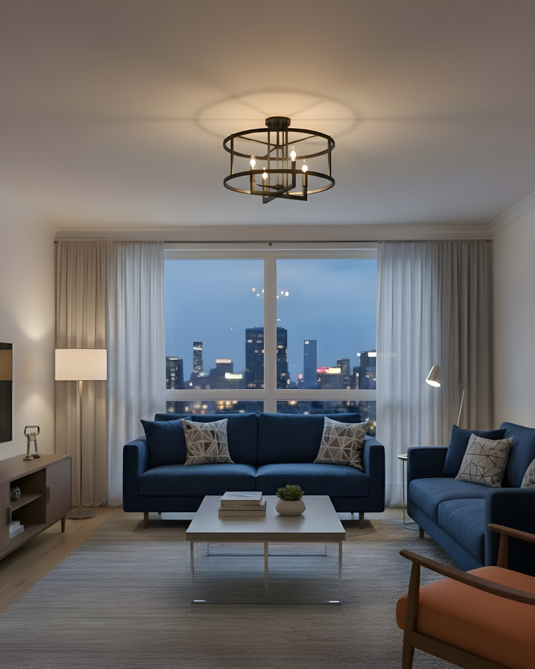 Ravenna 4-Light Semi Flush Mount - NK