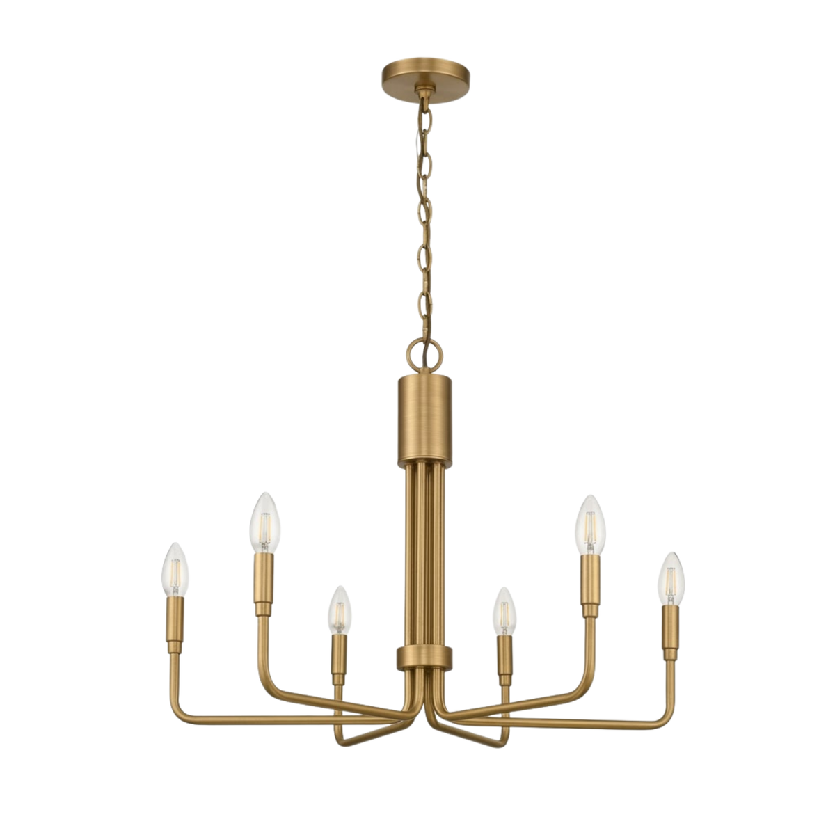 Vivio Alph 6-Light Flat Bottom Chandelier - MB(E12)