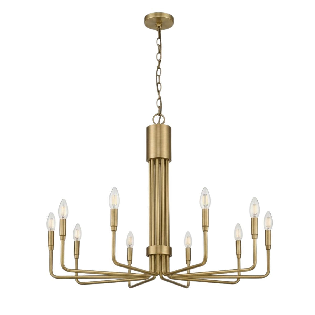 Vivio Alph 10-Light Flat Bottom Chandelier (E12)