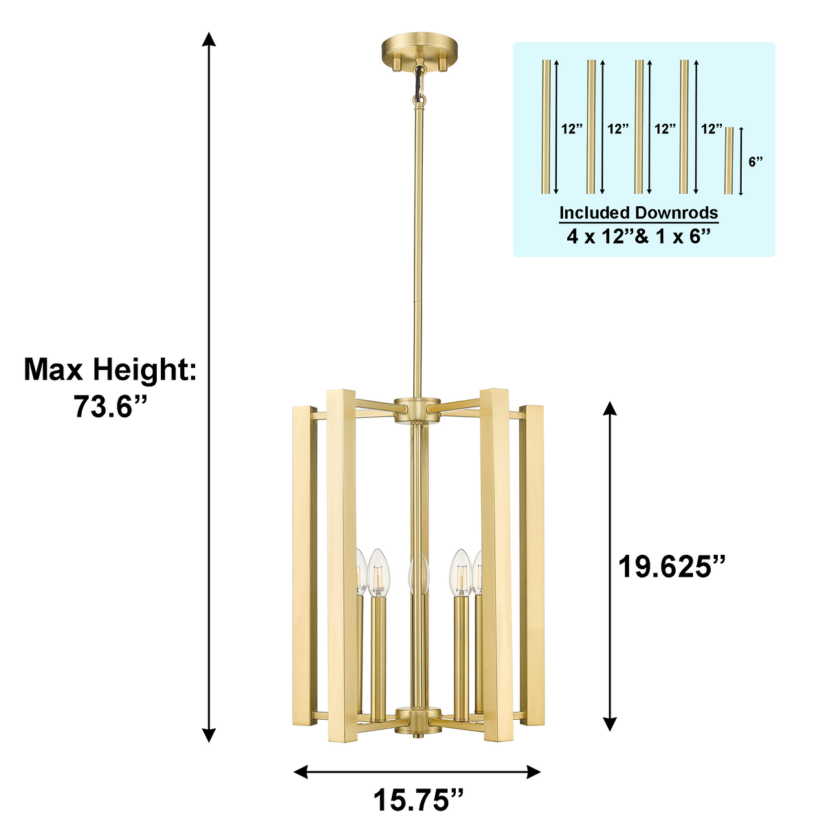 large gold pendant light modern candle lights