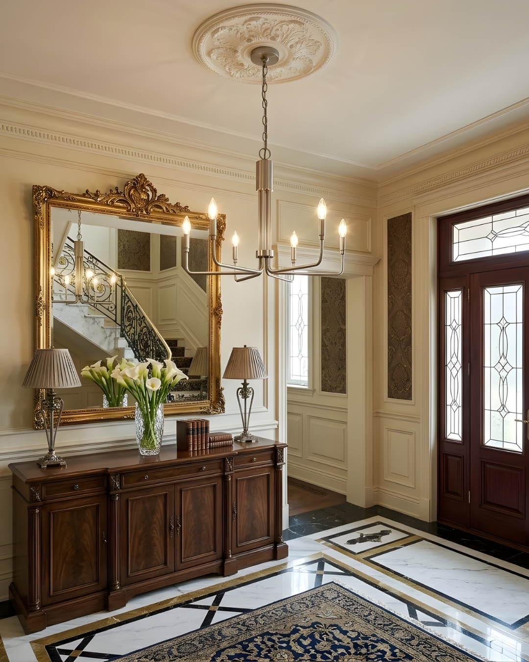 Vivio Alph 6-Light Flat Bottom Chandelier - MB(E12)