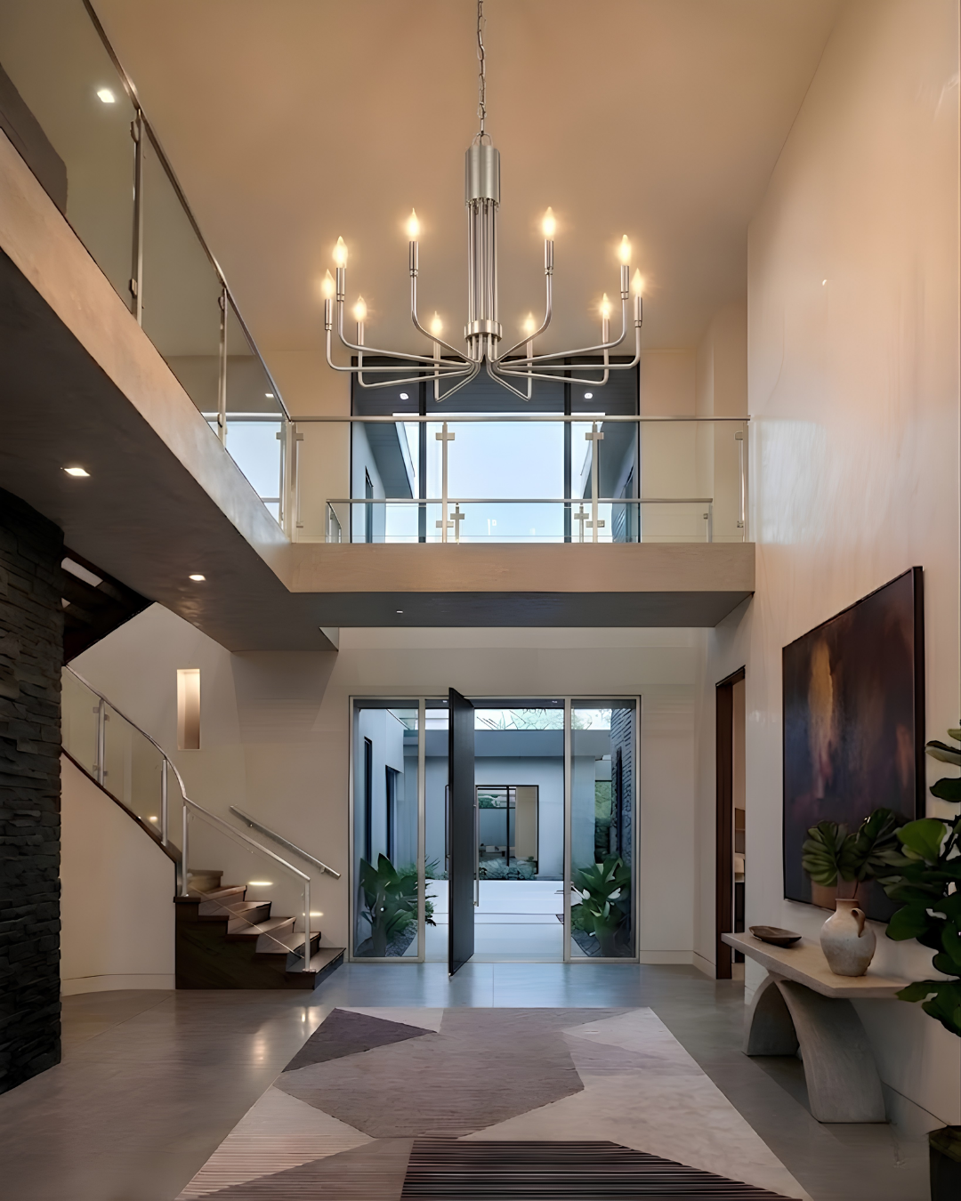 Vivio Alph 10-Light Flat Bottom Chandelier - MB(E12) - Vivio Lighting