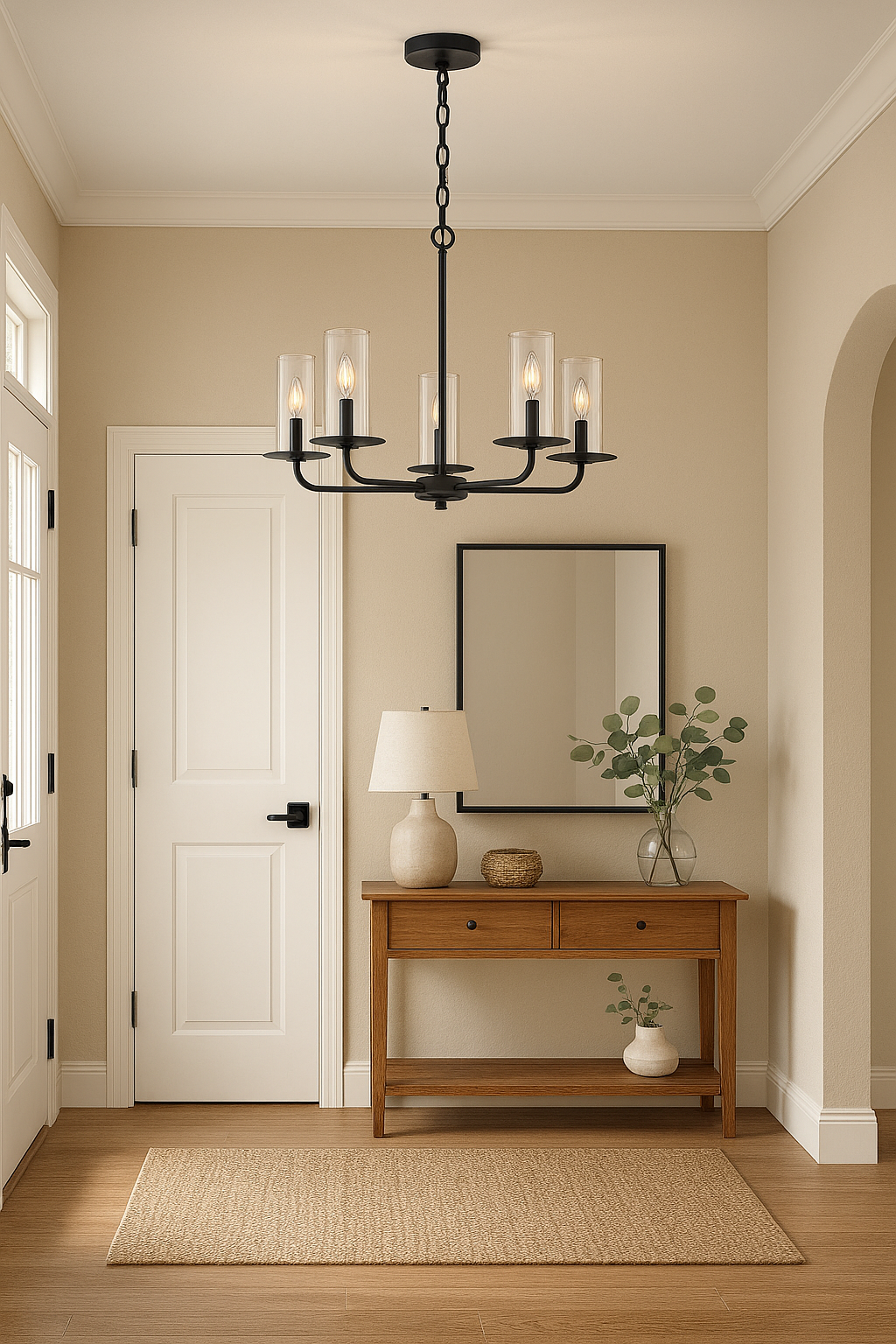 Vivio 5-Light Clear Glass Chandelier - MB
