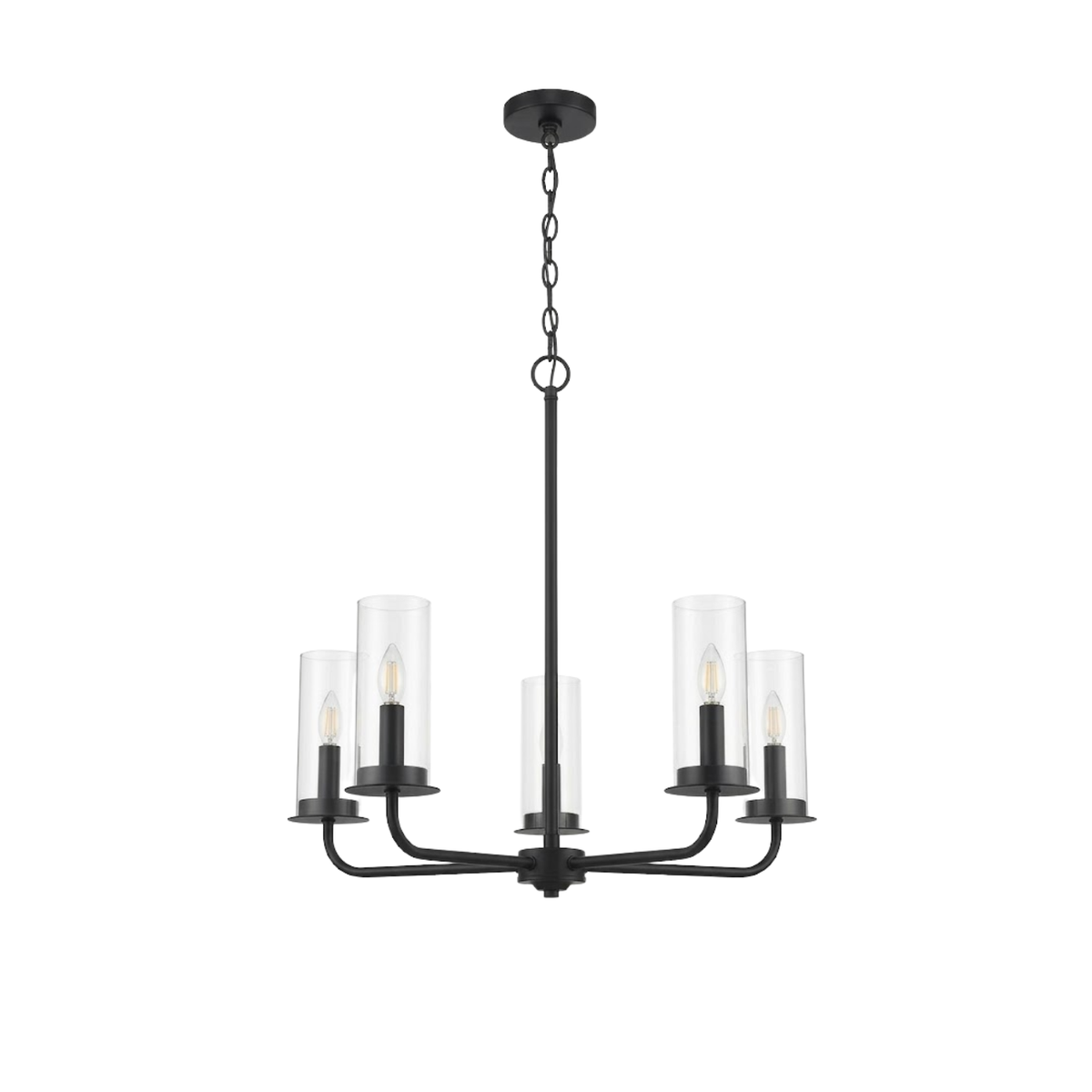 Vivio 5-Light Clear Glass Chandelier - MB
