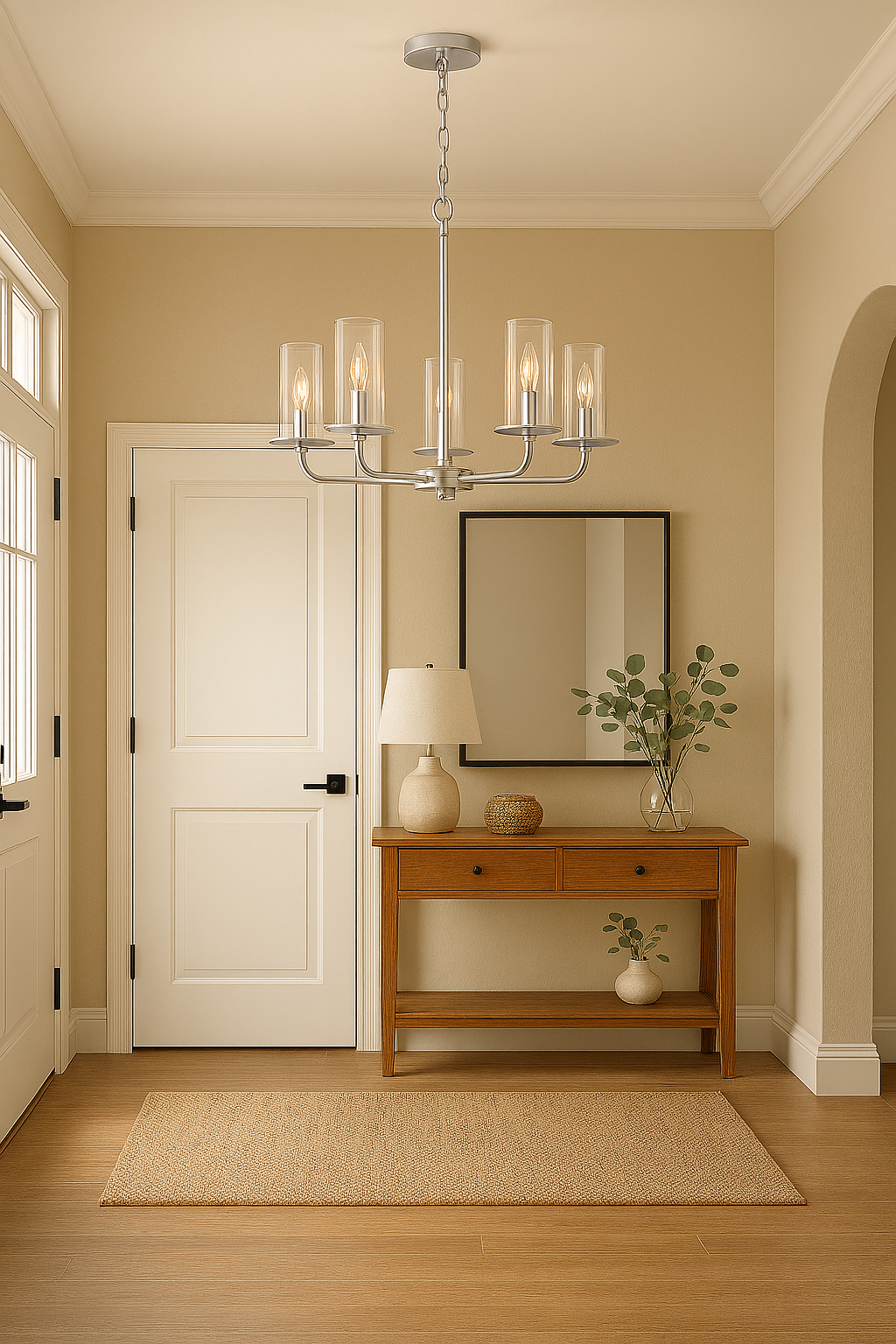 Vivio 5-Light Clear Glass Chandelier - MB
