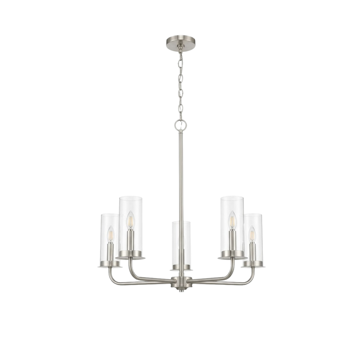 Vivio 5-Light Clear Glass Chandelier - MB
