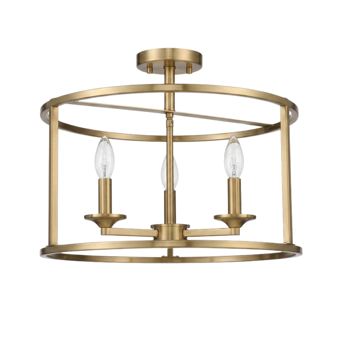 Vivio Alfred 3-Light Round Open Semi Flush Mount - BB