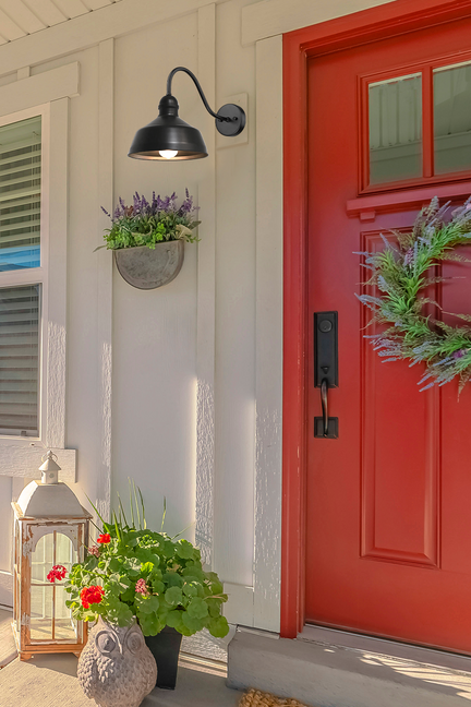 exterior light gooseneck black
