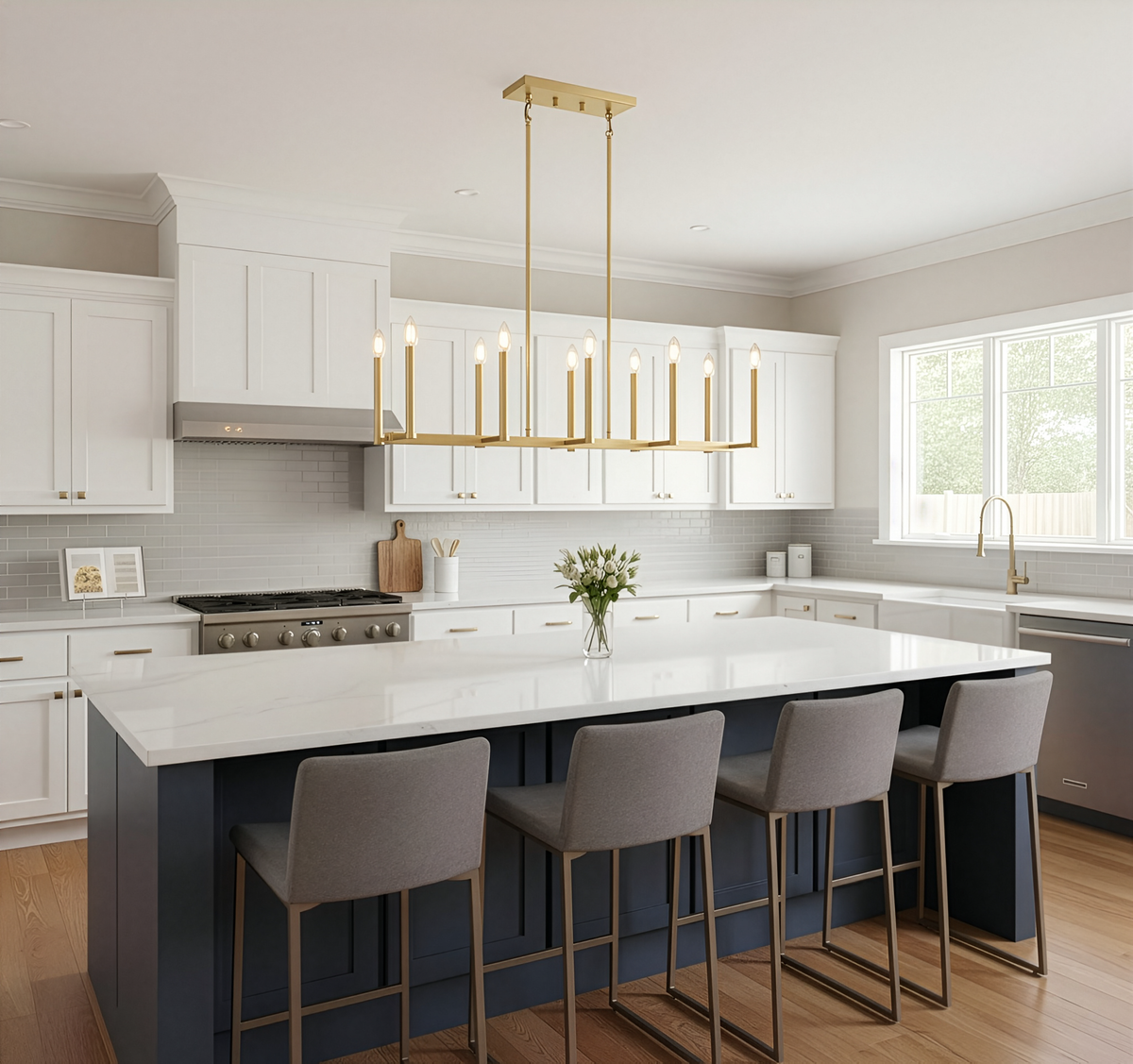 Vivio Kosi 10-Light Candelabra Island Pendant - CG