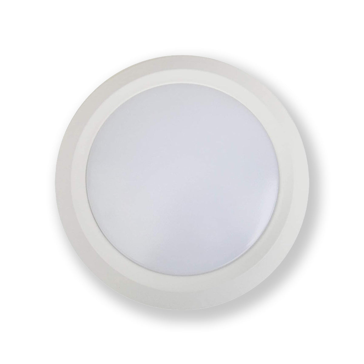 White 5/6&quot; LED Disk Light - 15W - 3000K Dimmable