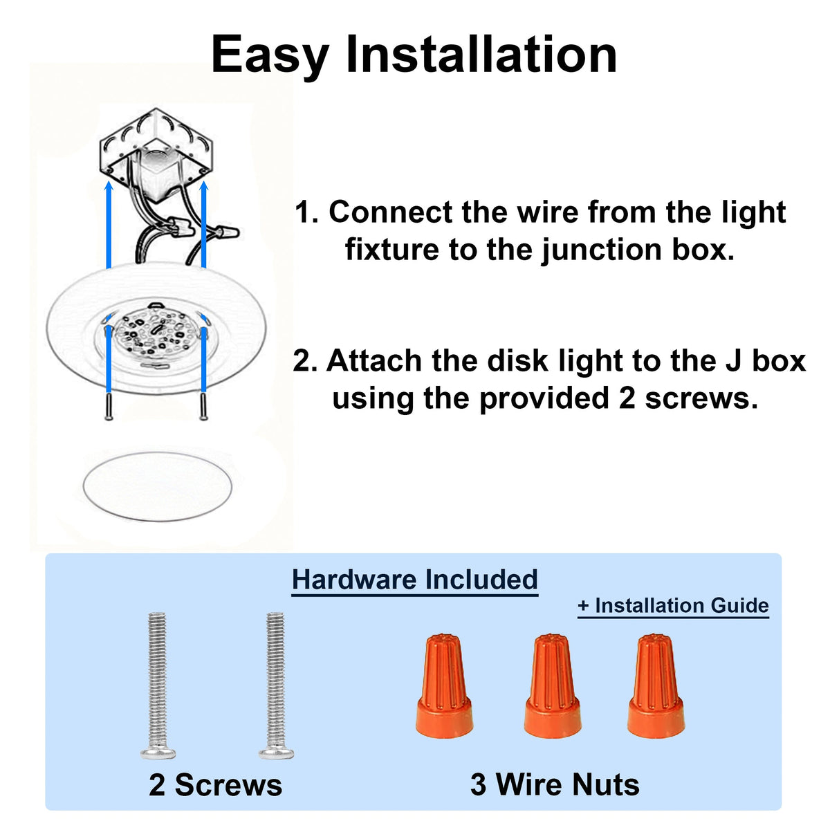 led recessed downlight easy installation