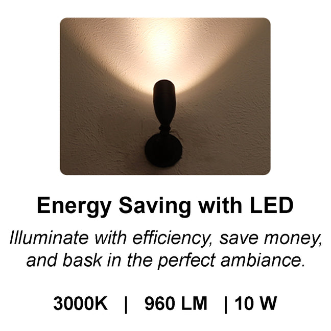 10W LED Small Bullet Flood - BK  Includes extension and base