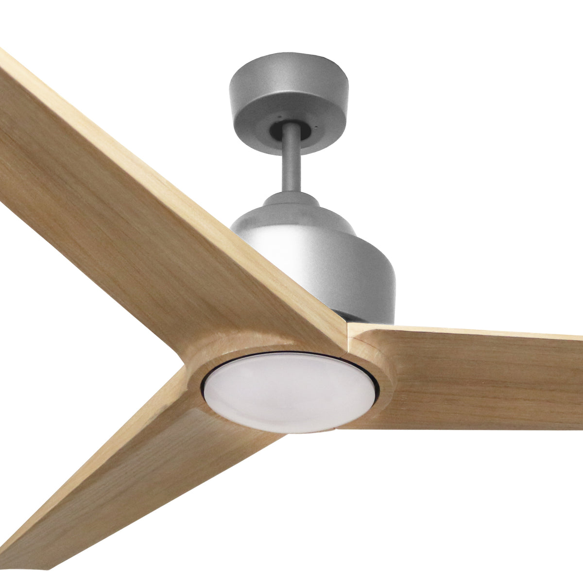 Monica 56 Inch Modern Wood Ceiling Fan with Light 3 Blades – Walnut or Light Maple &amp; Brushed Nickel