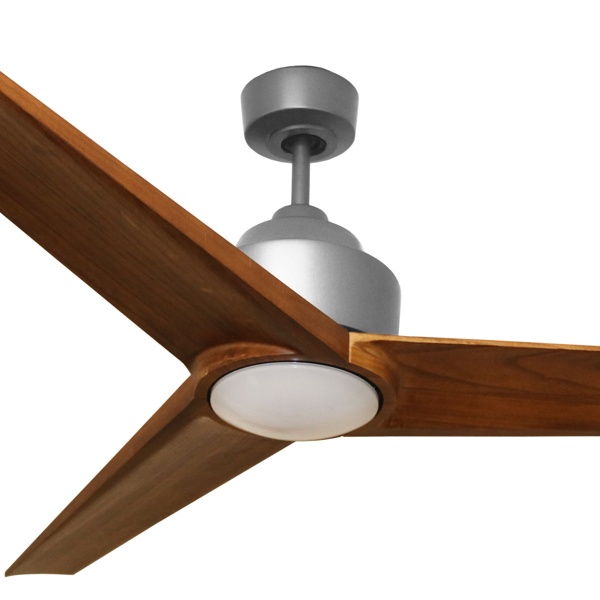 Monica 56 Inch Modern Wood Ceiling Fan with Light 3 Blades – Walnut or Light Maple &amp; Brushed Nickel
