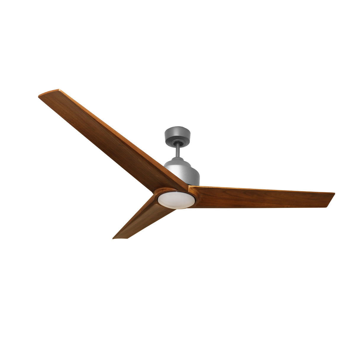 Monica 56 Inch Modern Wood Ceiling Fan with Light 3 Blades – Walnut or Light Maple &amp; Brushed Nickel