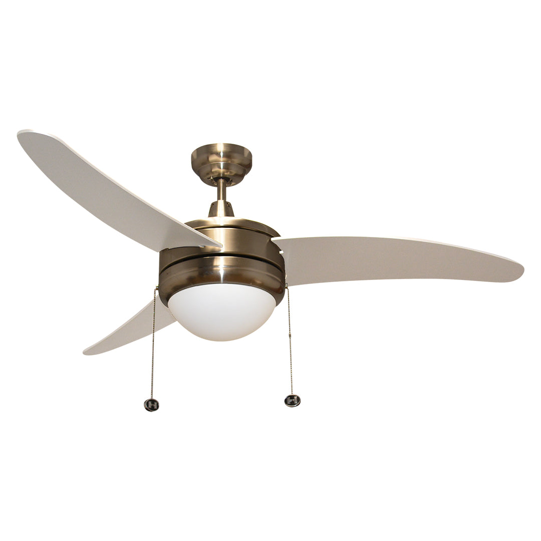 nickel ceiling fan with pull chain 