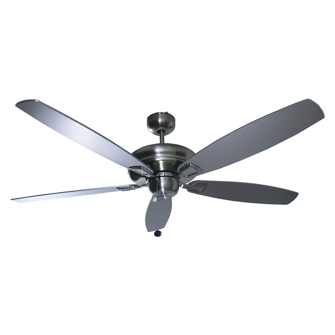 Phantom 56 inch Brushed Nickel Ceiling Fan without Lights - Silver 