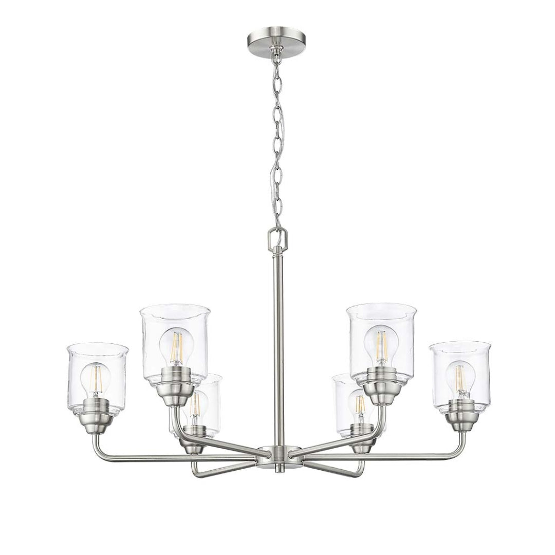 Acheron 6-Light Clear Glass Chandelier - MB