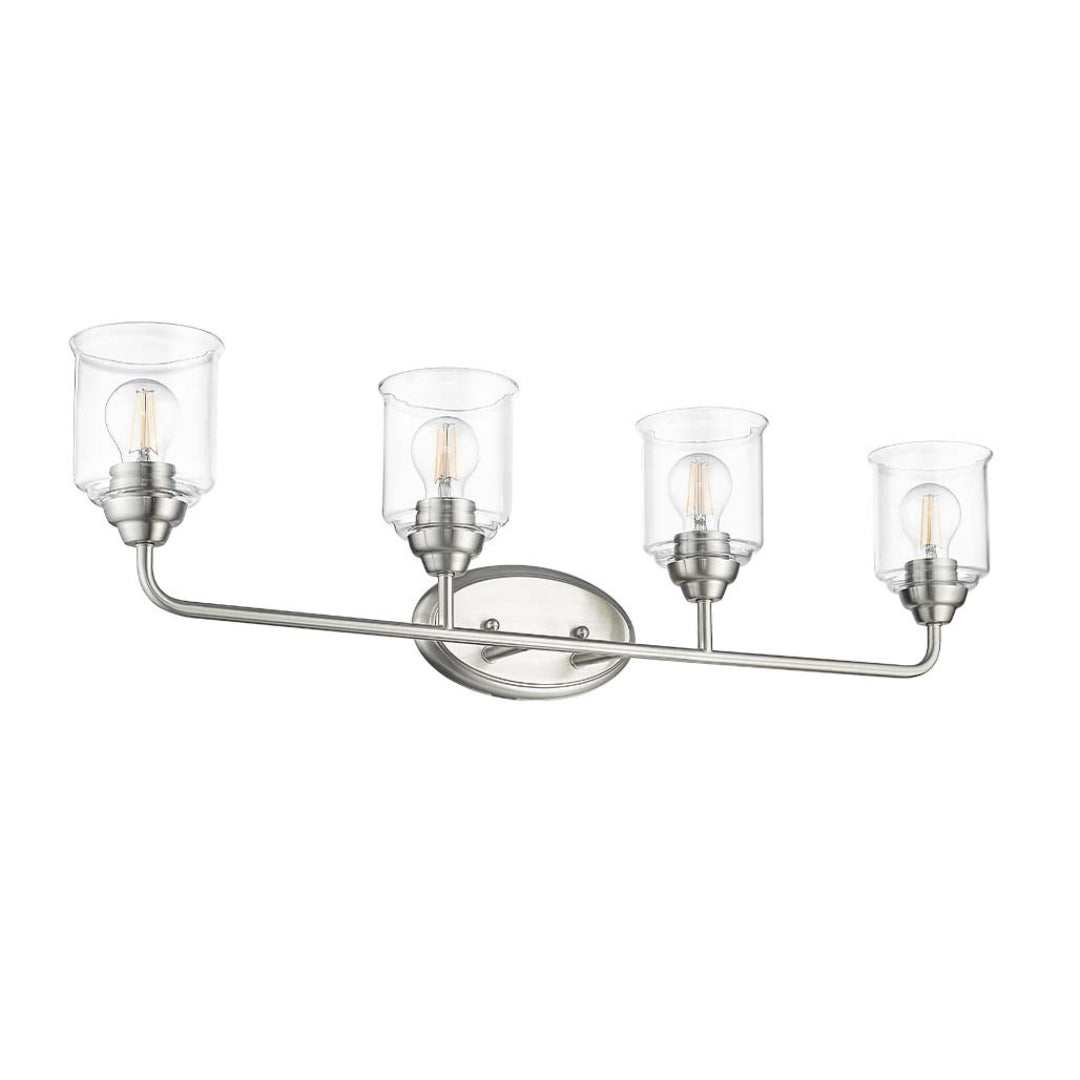 Acheron 4-Light Clear Glass Vanity - MB