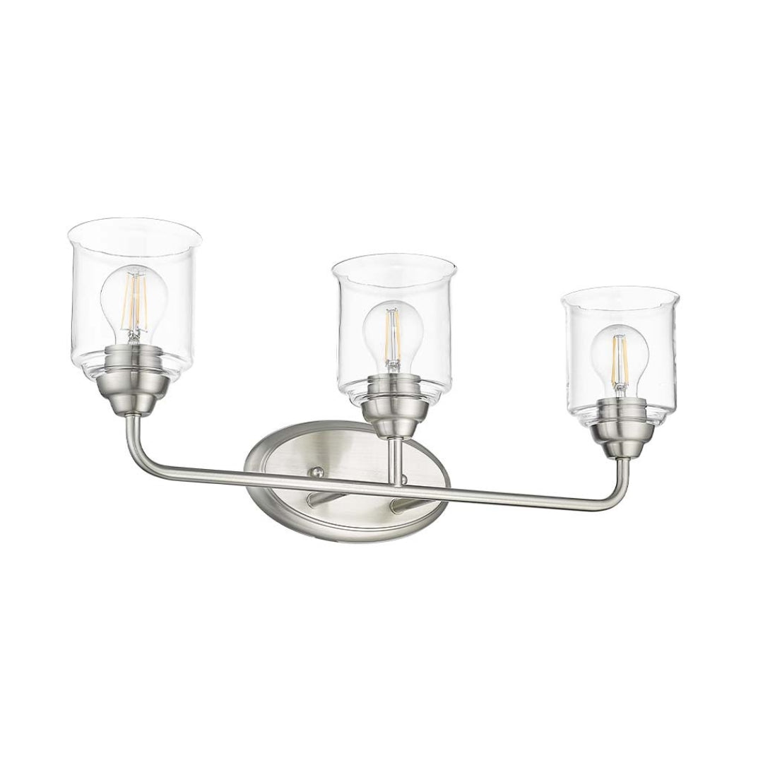 Acheron 3-Light Clear Glass Vanity - MB