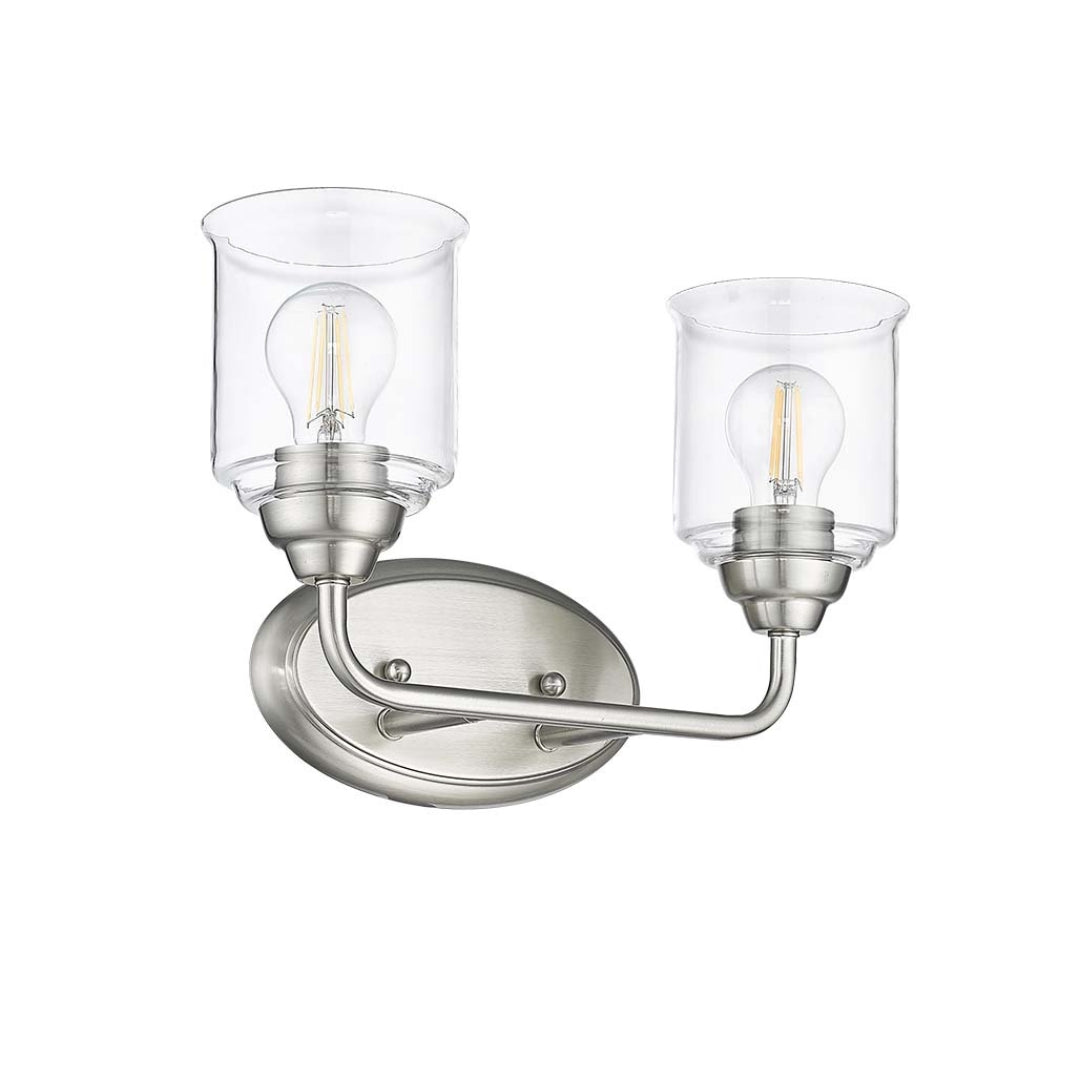 Acheron 2-Light Clear Glass Vanity - MB