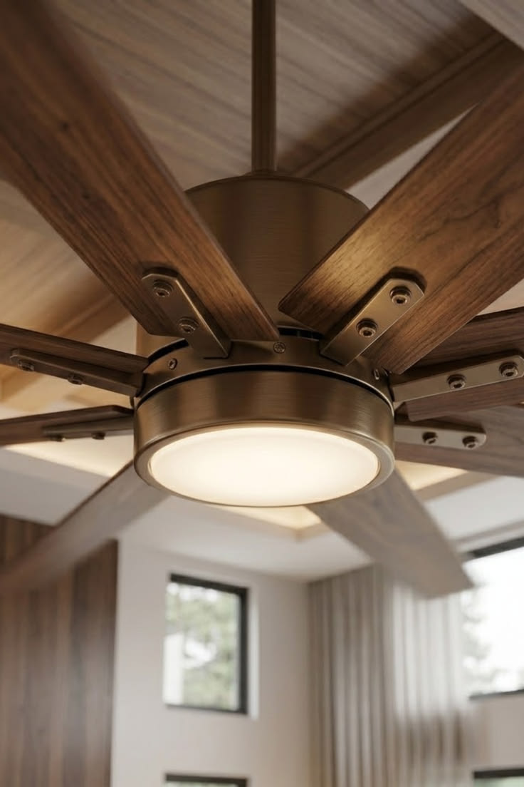 8-Blade 66" MB Fan Matte Black/Walnut Blades 20W LED 3K,4K,5K